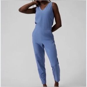 Athleta Brooklyn Jumpsuit in Baby Blue Color Size 10